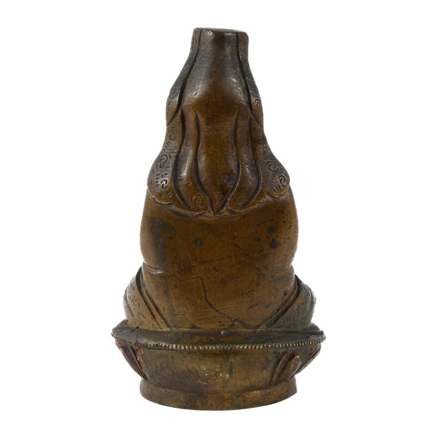 Bronze Tibetan Seated Kwan-Yin Buddha Figure-5
