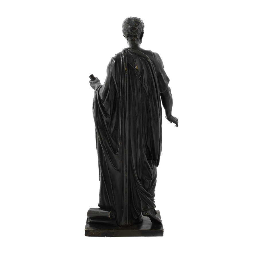 Antique French Bronze Sculpture Roman Emperor by Mathurin Moreau-4