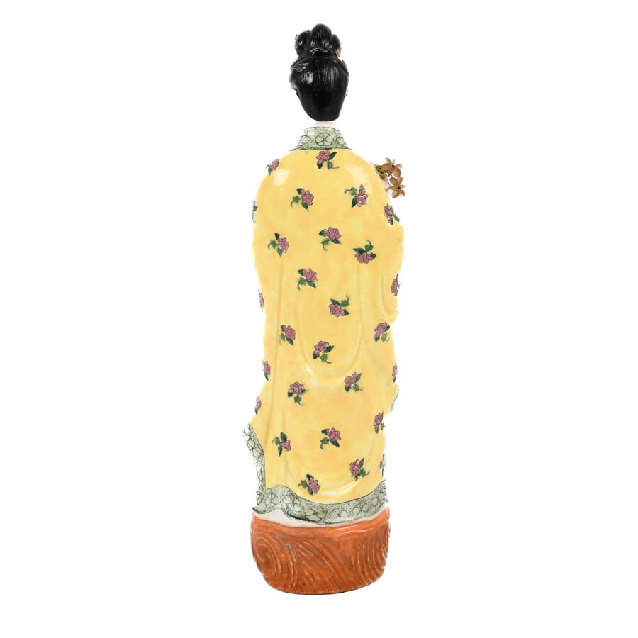 Maitland-Smith Chinese Ceramic Guan Yin Statue-5