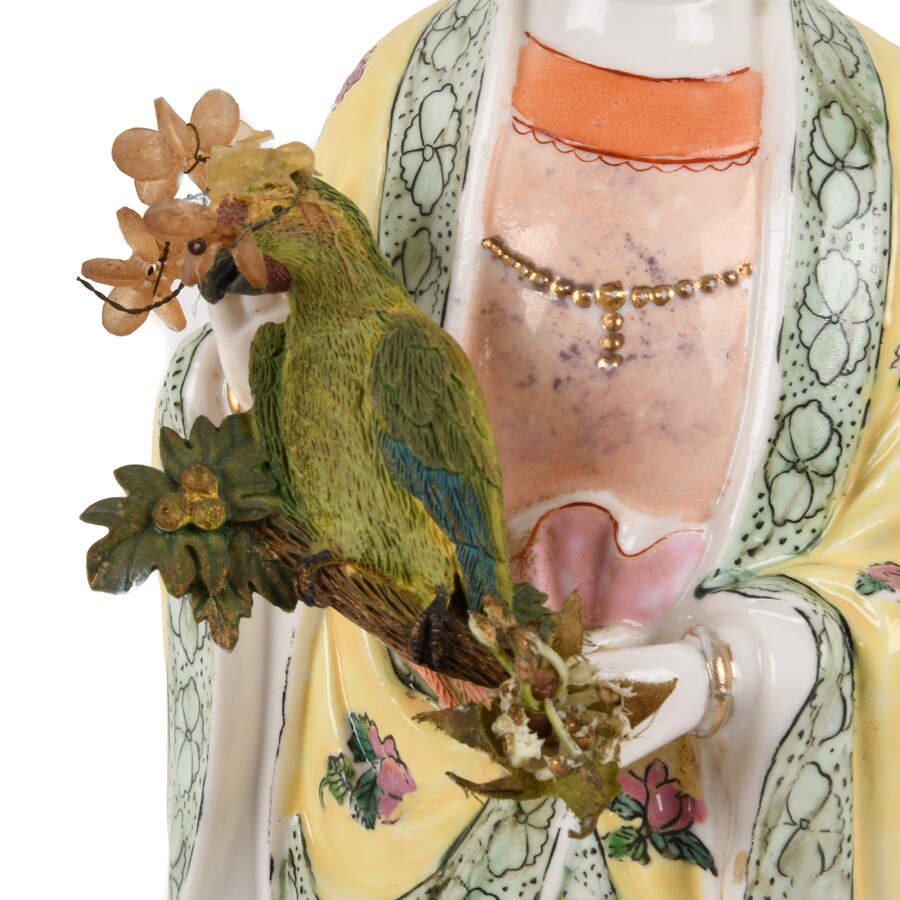 Maitland-Smith Chinese Ceramic Guan Yin Statue-3