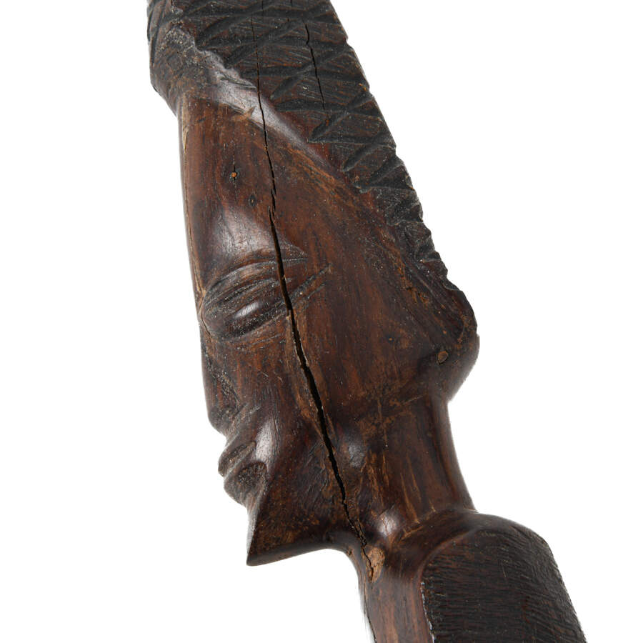Pair of New Guinea Carved Wood Statues-2