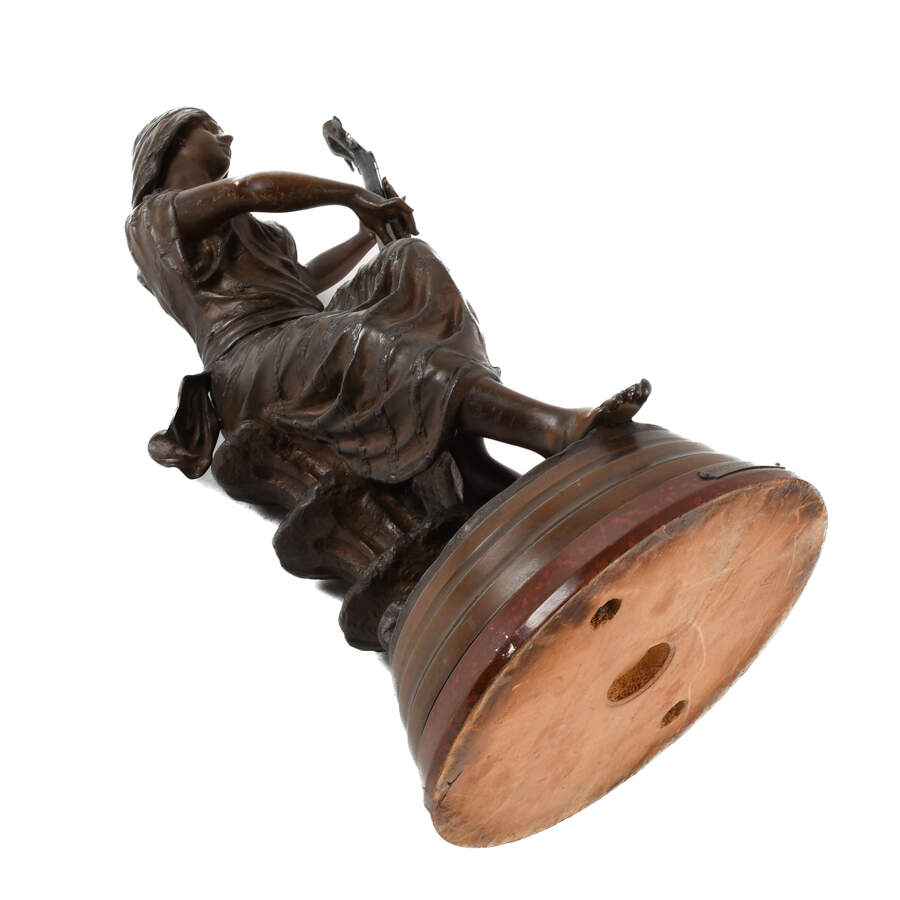 Spelter Egyptienne No. 1 Statue By Georges Charles Coudray-10