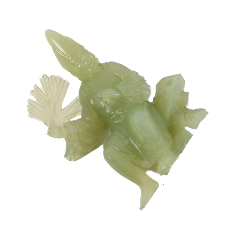 Carved Jade Warrior Statue-7