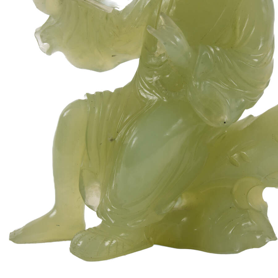 Carved Jade Warrior Statue-3