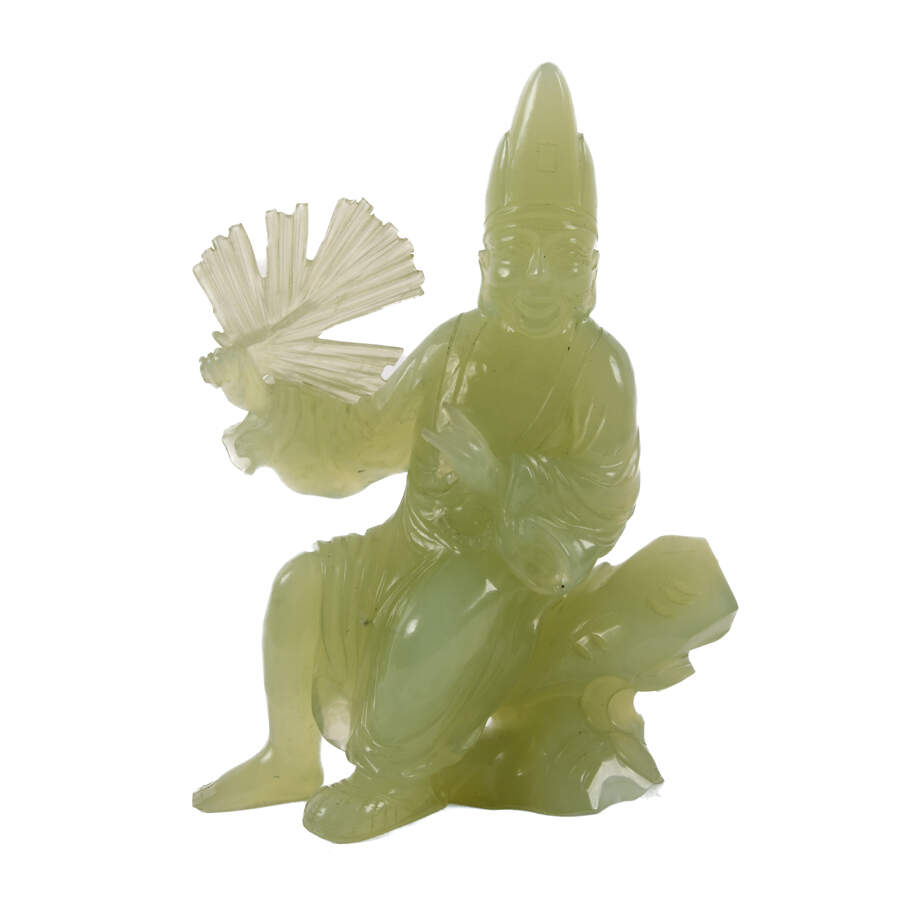 Carved Jade Warrior Statue-1
