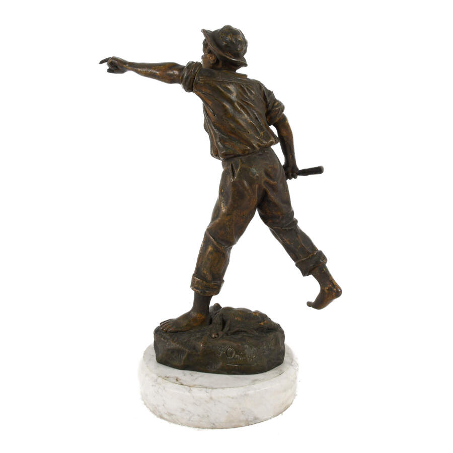 French Georges Omerth's Untitled Man Statue on Base-4