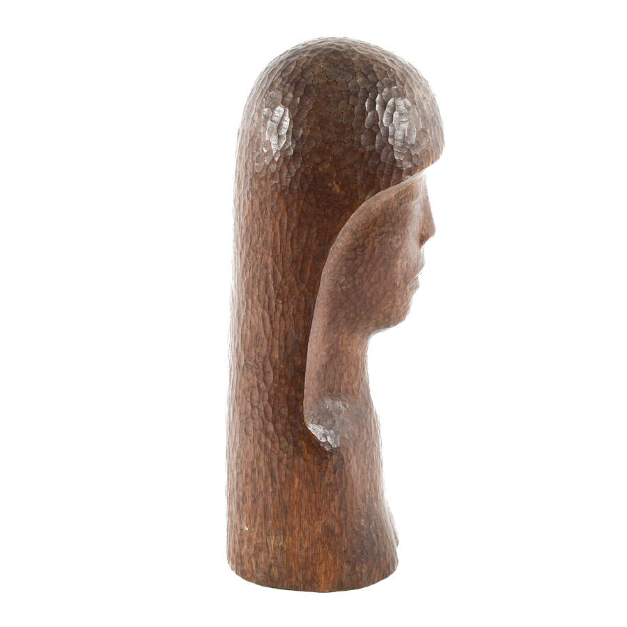Hand-Carved Wood Figural Sculpture-4