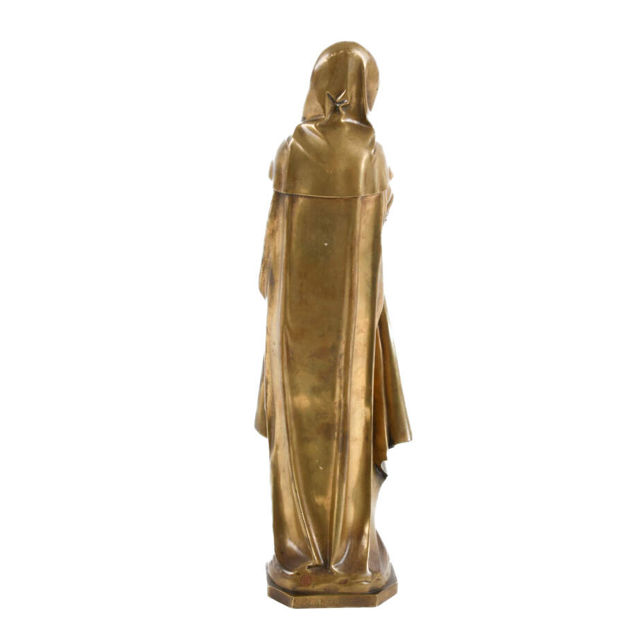 Bronze Sculpture After the Nuremberg Madonna Attributed to Dominique Alonzo-6