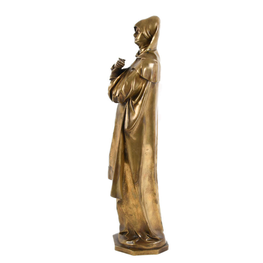 Bronze Sculpture After the Nuremberg Madonna Attributed to Dominique Alonzo-5