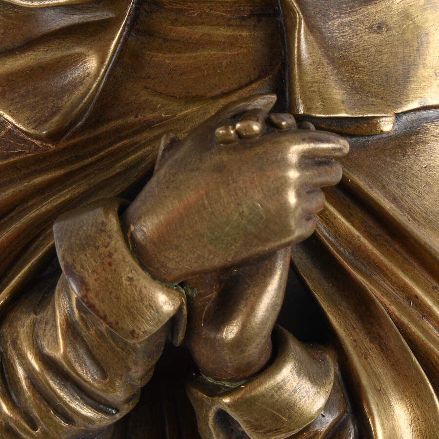 Bronze Sculpture After the Nuremberg Madonna Attributed to Dominique Alonzo-4