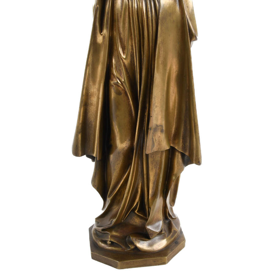 Bronze Sculpture After the Nuremberg Madonna Attributed to Dominique Alonzo-3
