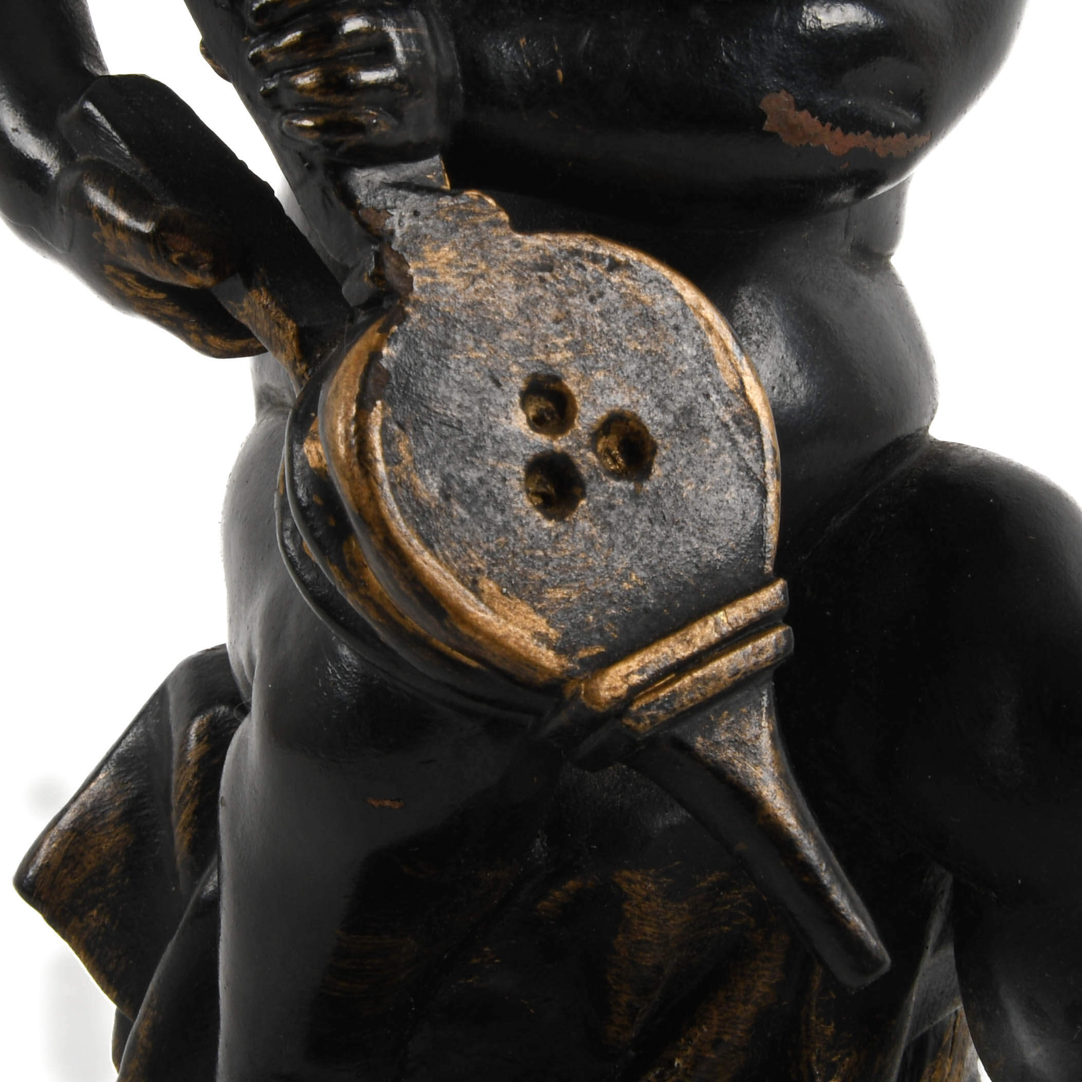 Bronze Seated Cherub Statue Signed H. Schwabe Lee-6