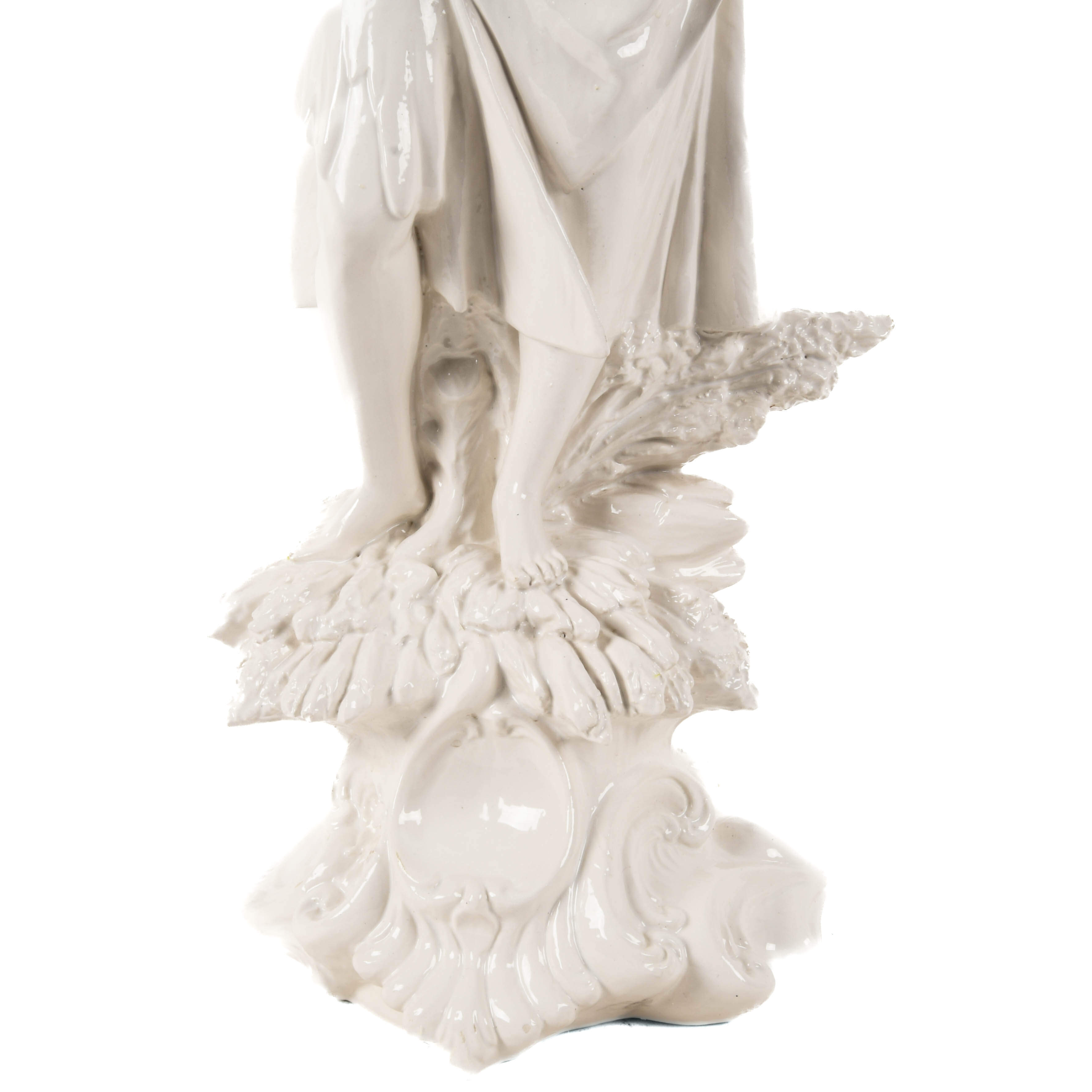 Italian High Glaze Ceramic Lady Sculpture-4