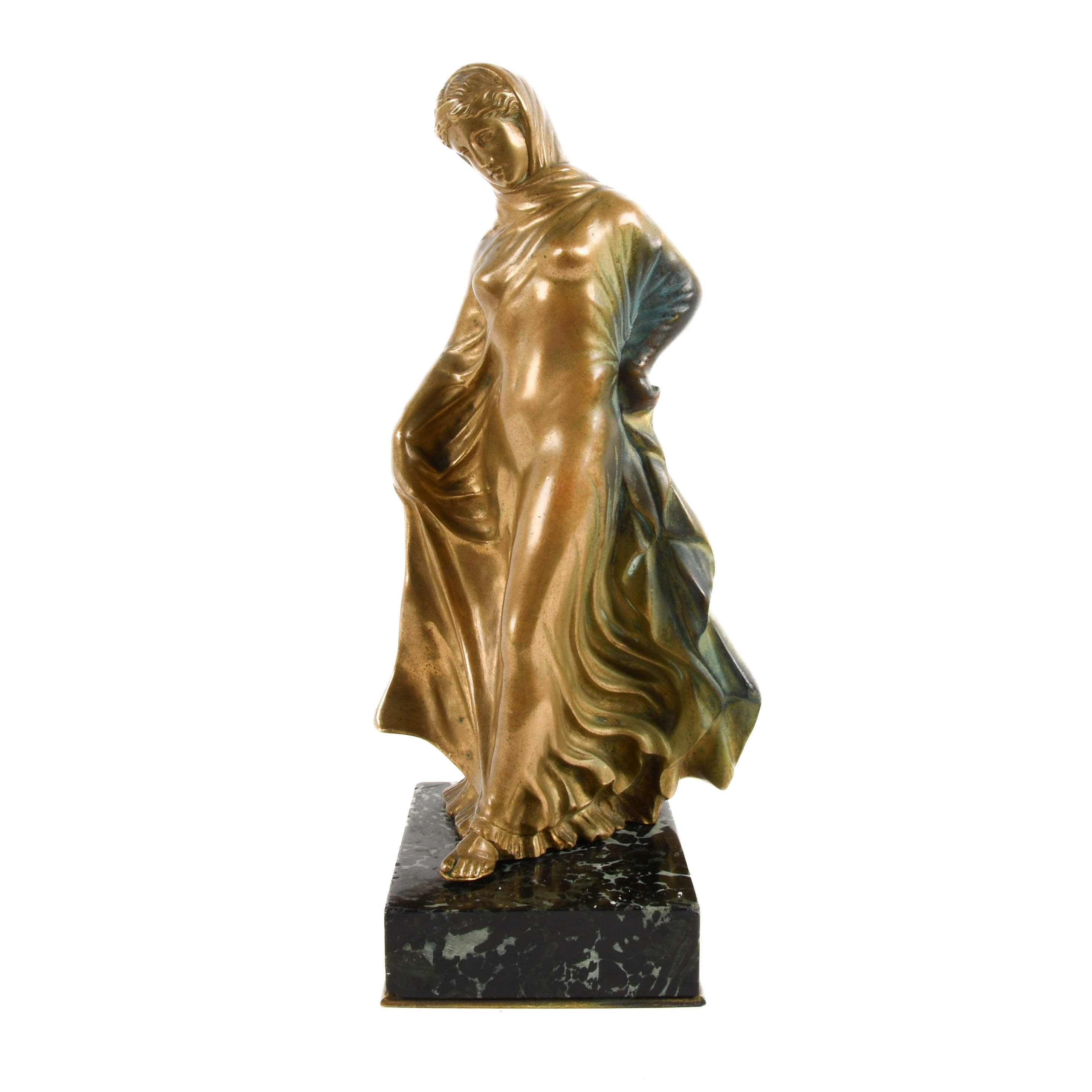 Thiébaut Frères Fumière et Cie Dore Bronze Statuette of Danseus Titeux-1