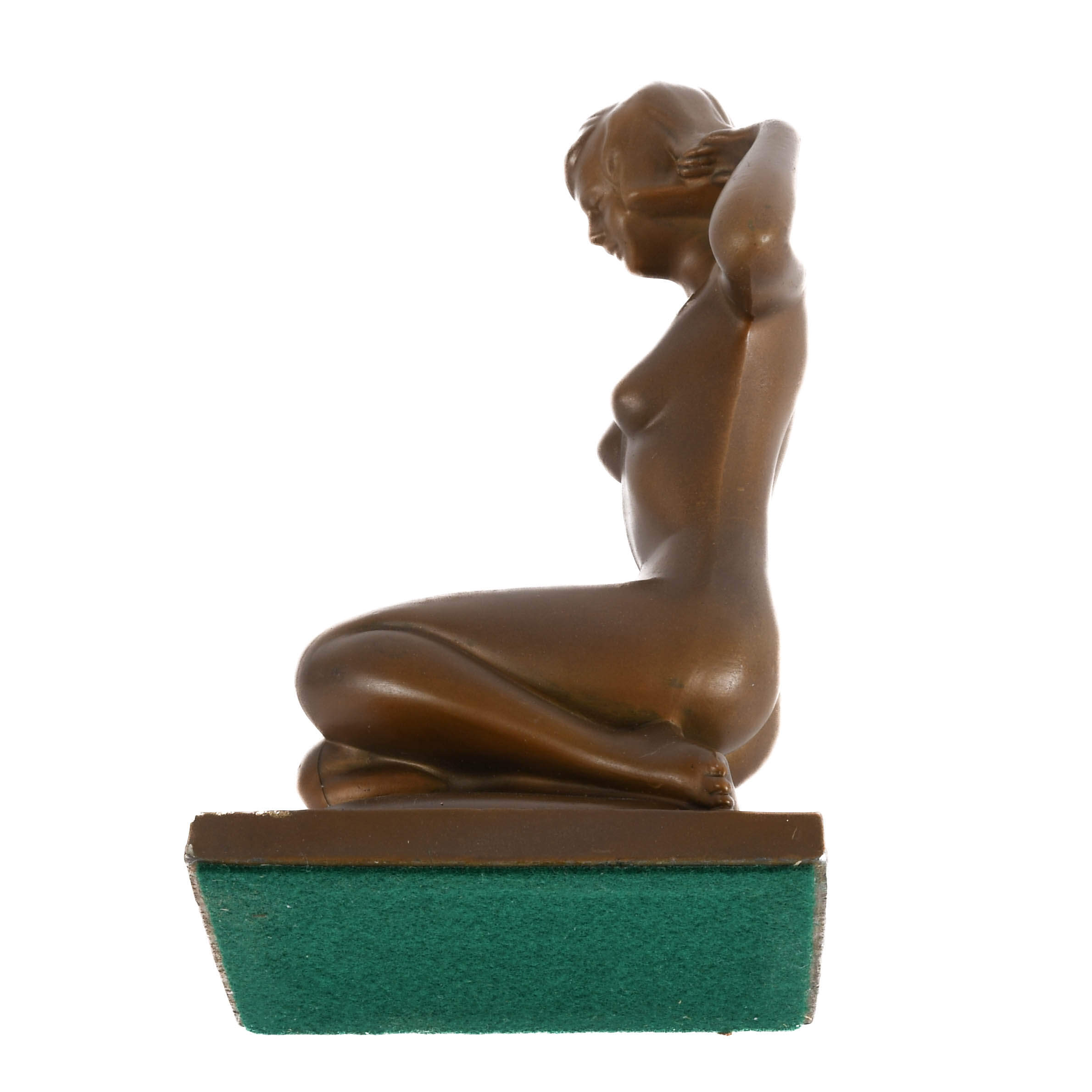 Antique Art Nouveau Figural Nude Statue-8