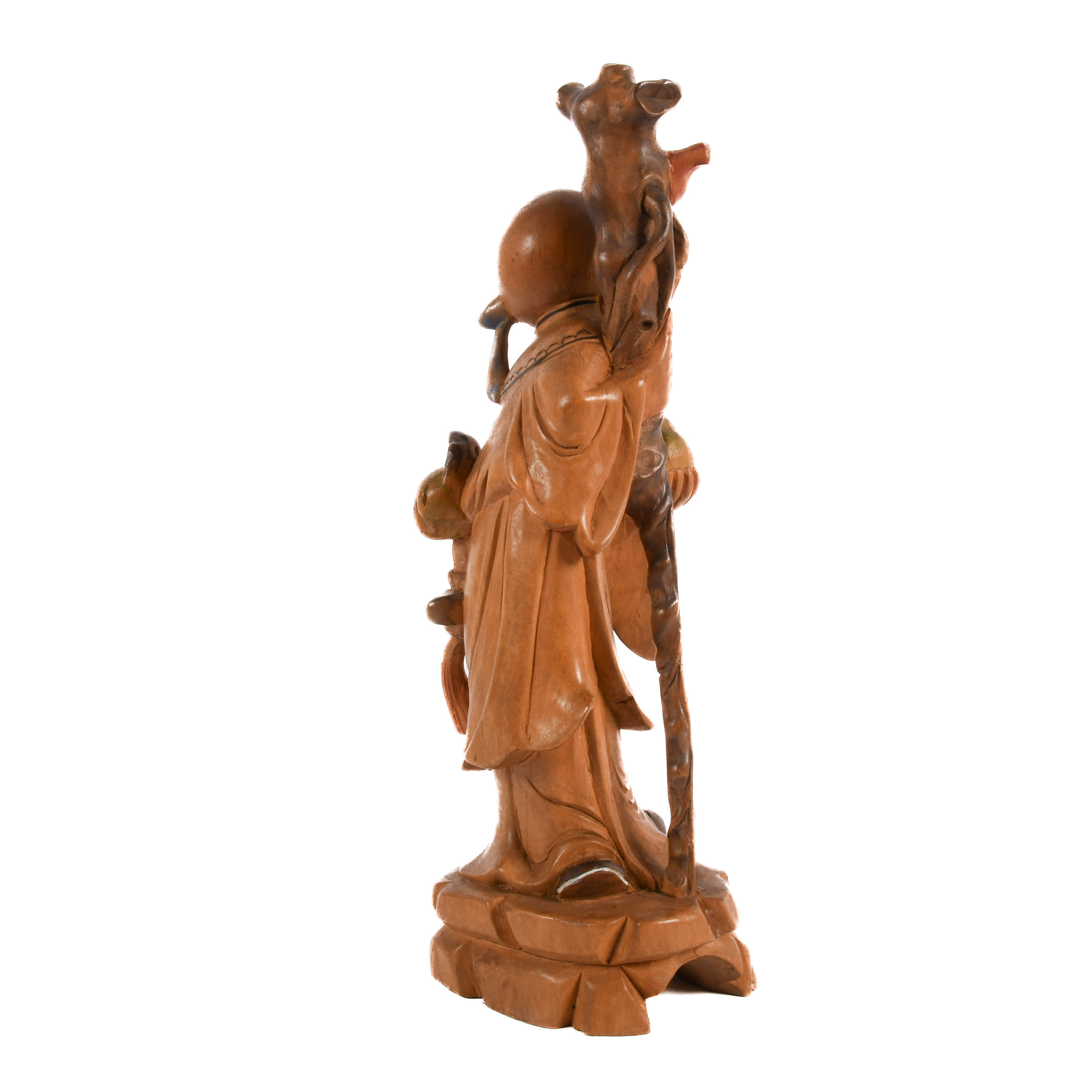 Carved Wood Chinese Scholar Figure-6