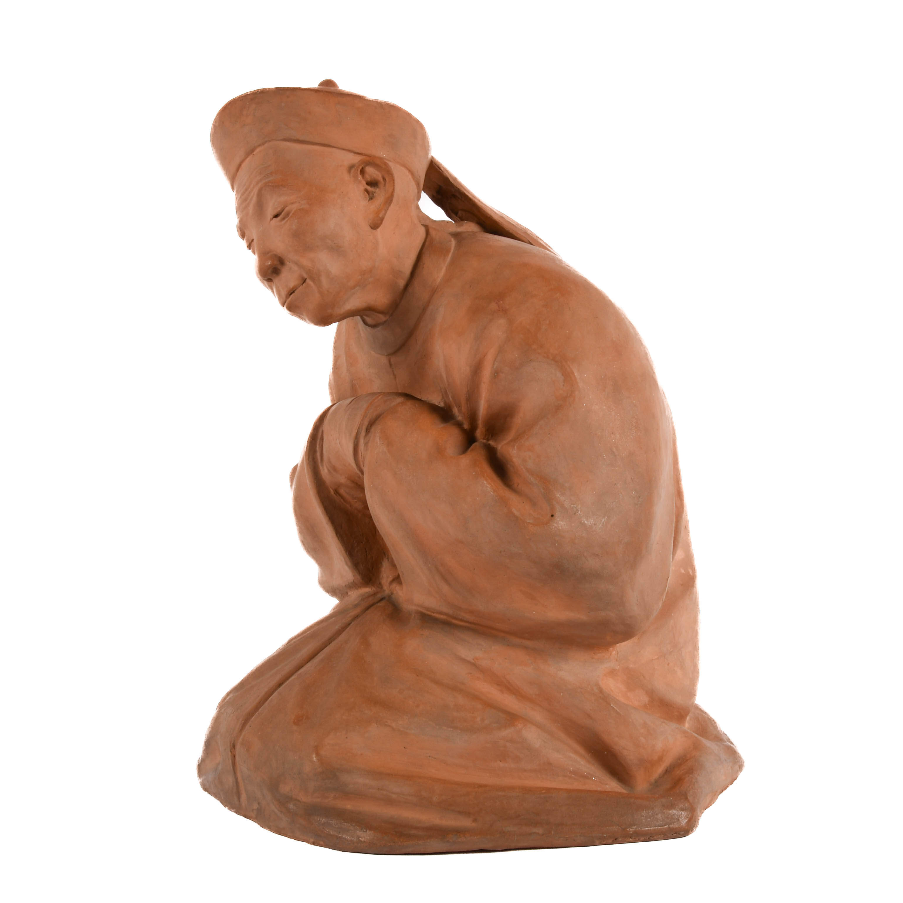 Signed Gaston Écorne Limited-Edition "Chinese Dignitary" Sculpture-3