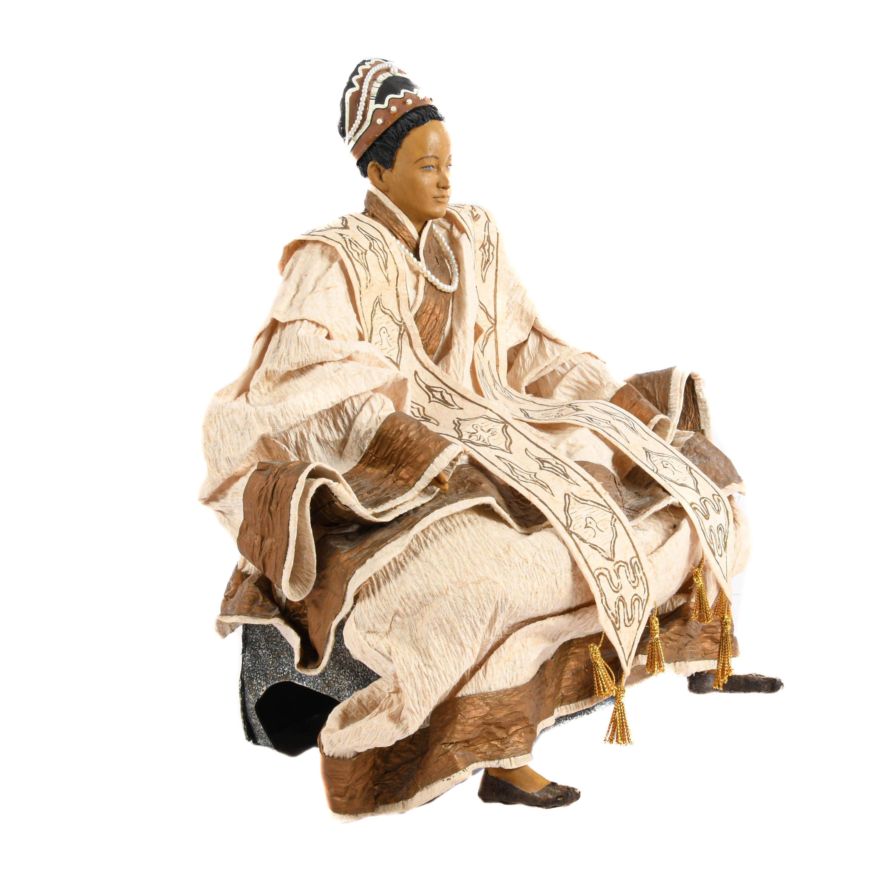 Washi Paper Mâché Ceremonial Doll-6