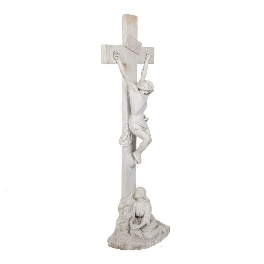 Marble Statue of Jesus and Mary Magdalene-6