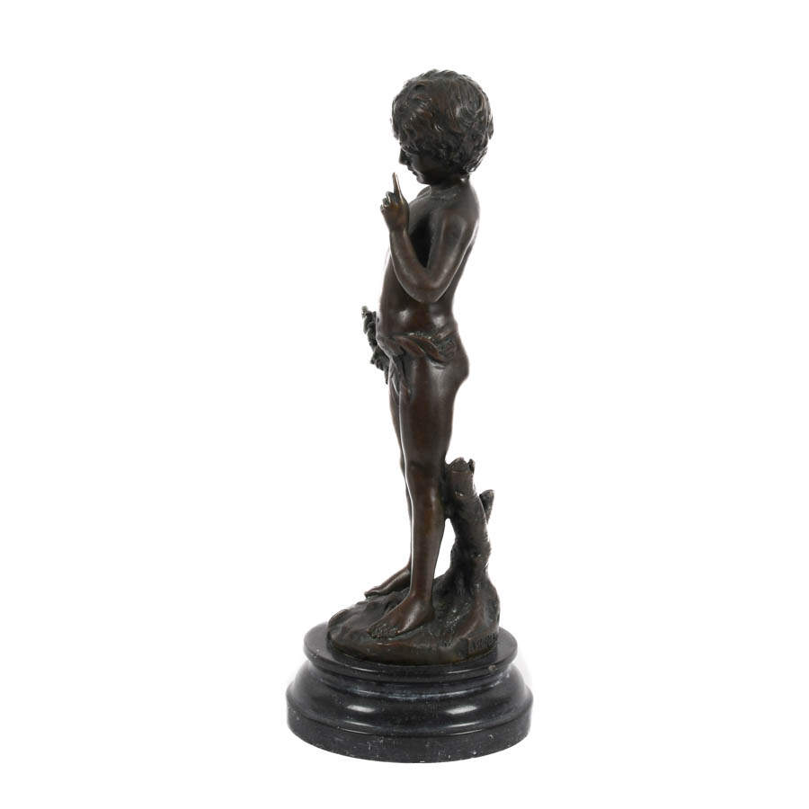 Bronze Sculpture Charmeur After Auguste Moreau-4