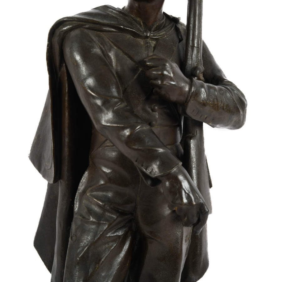 Antique Spelter Napoleonic Soldier Style of Étienne Henri Dumaige-3