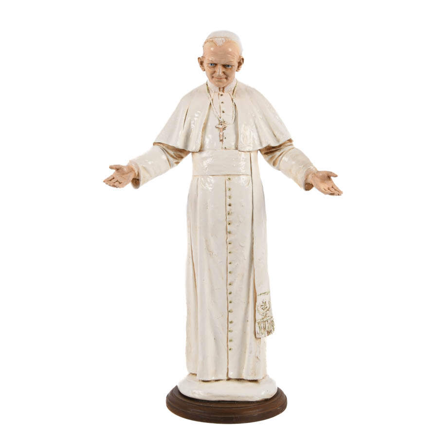 Limoges Roman Catholic Pope John Paul II Sculpture-1
