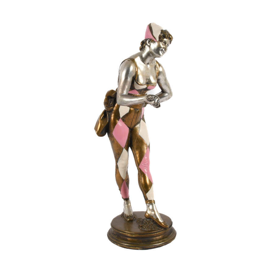 Mid-Century Modern Hand-Painted Metal Jester-7