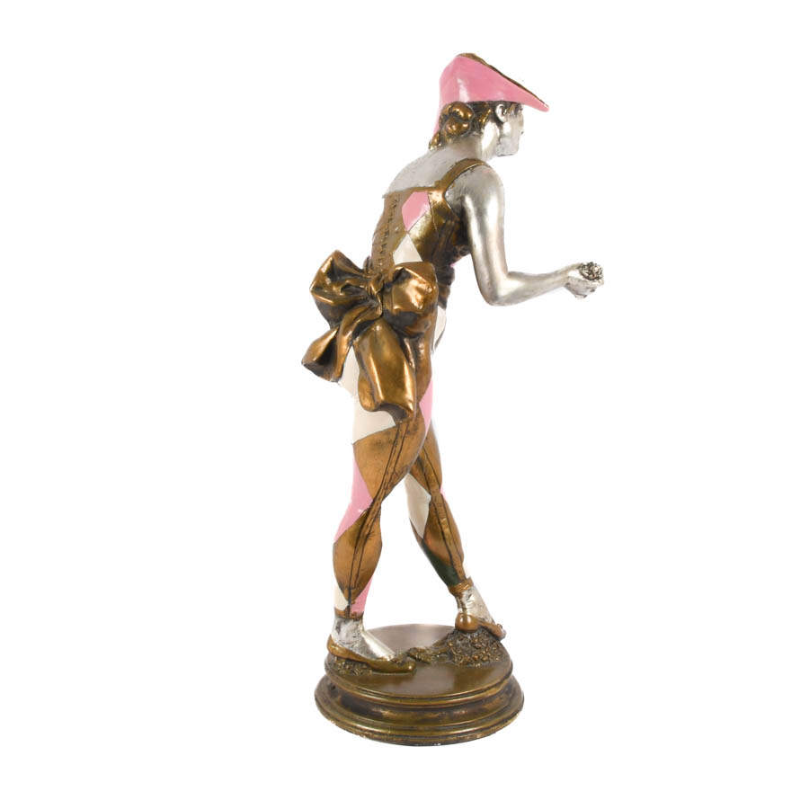 Mid-Century Modern Hand-Painted Metal Jester-6
