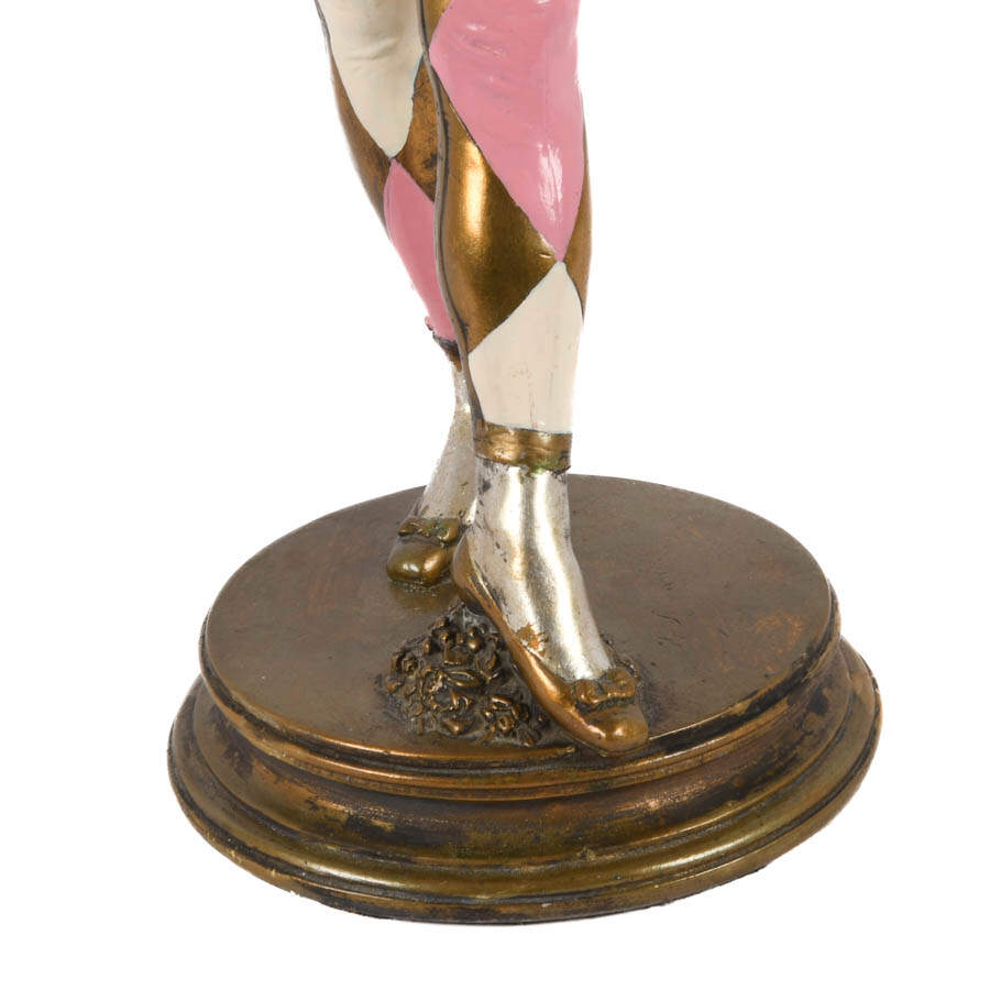 Mid-Century Modern Hand-Painted Metal Jester-3