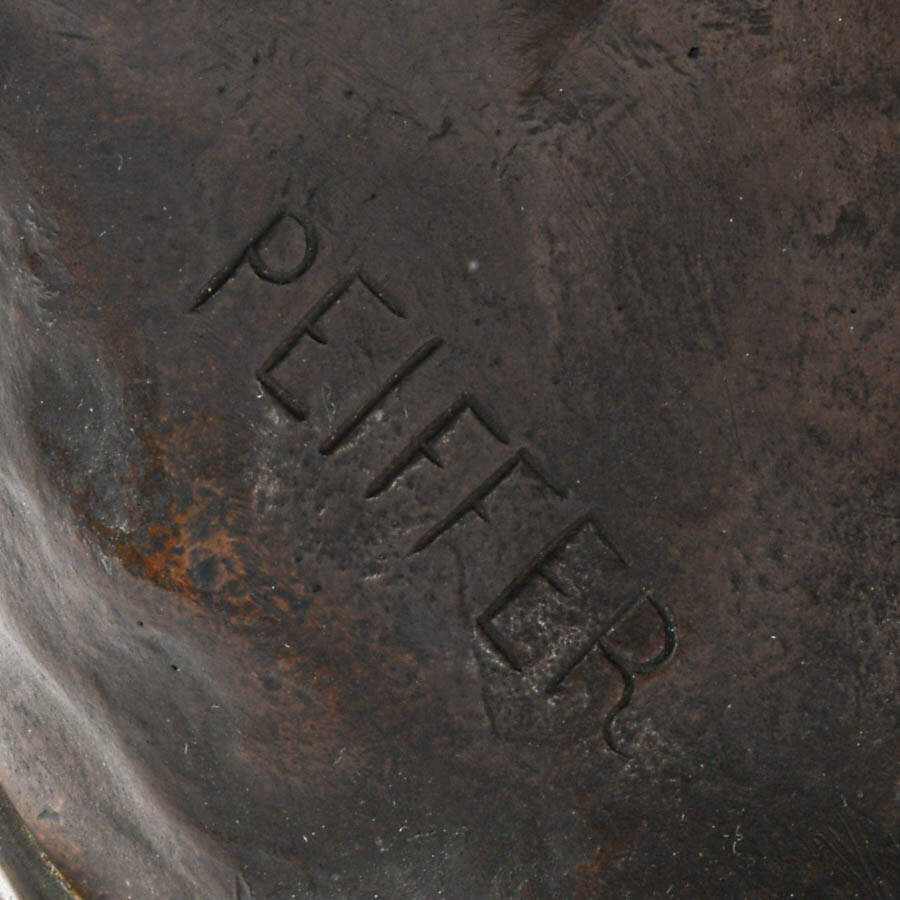 "Les Hirondelles" French Bronze Seated Nude Auguste Joseph Peiffer-7