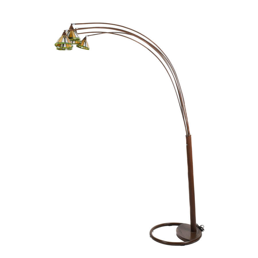 Nova Floor Lamp with Stained Glass Shades-3