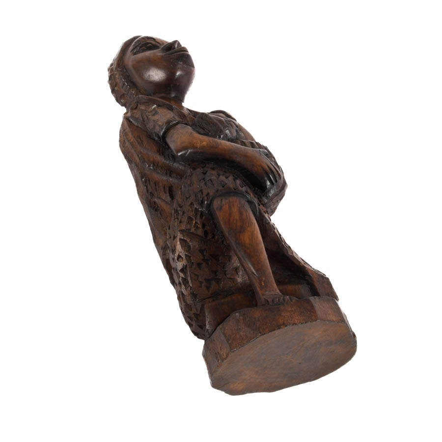 African Hand-Carved Wood Mother and Baby Sculpture-7