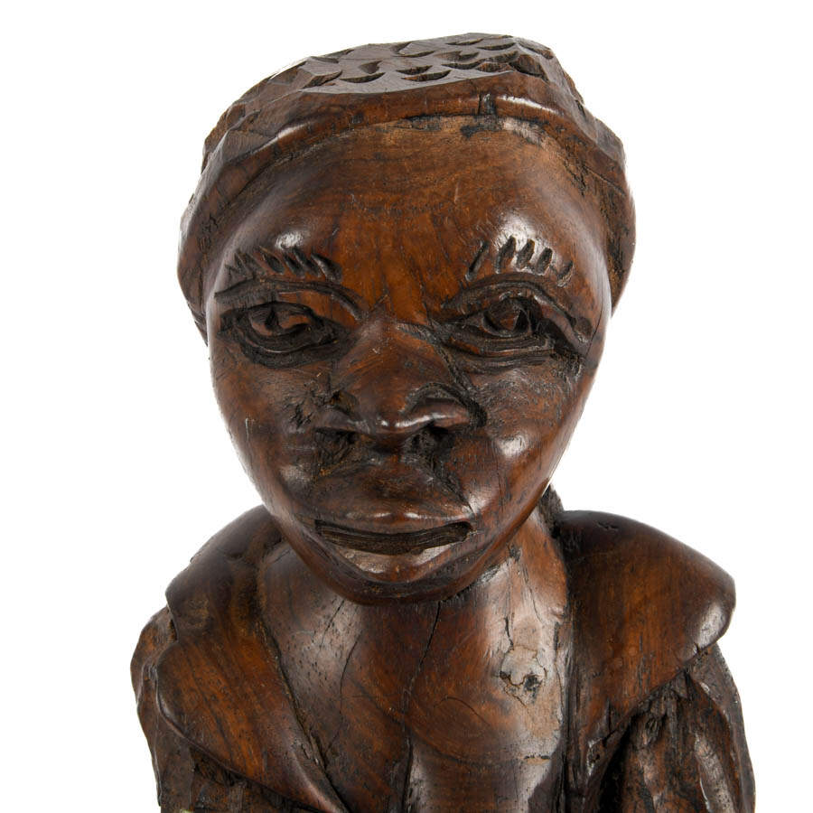 African Hand-Carved Wood Mother and Baby Sculpture-2