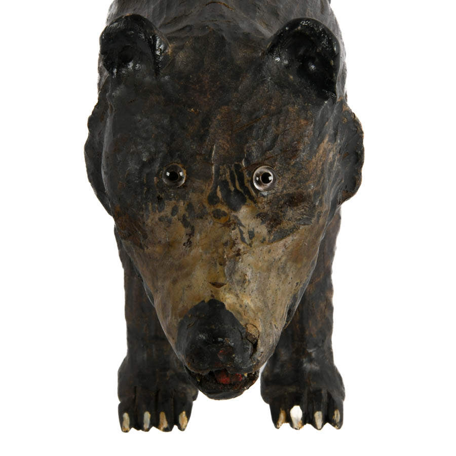 Black Forest Carved Wood Bear Figure-3
