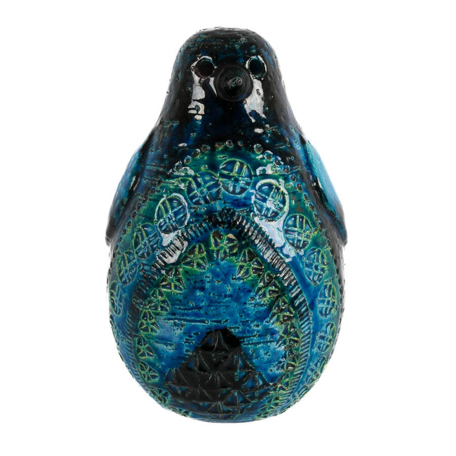 Bitossi "Rimini Blu" Mid-Century Ceramic Penguin Sculpture by Aldo Londi-1