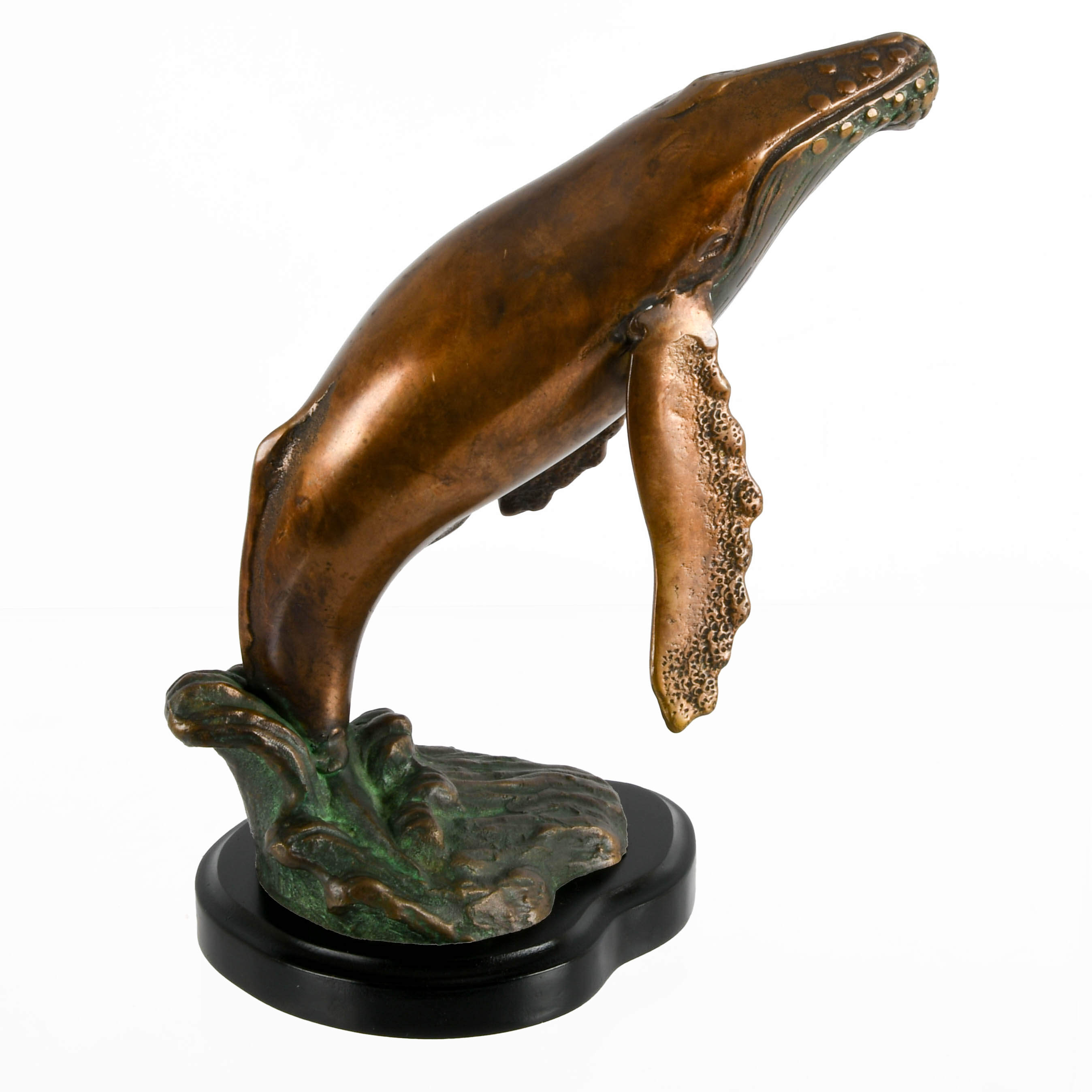 San Francisco Bay Trading Bronze Humpback Whale Statuette-6