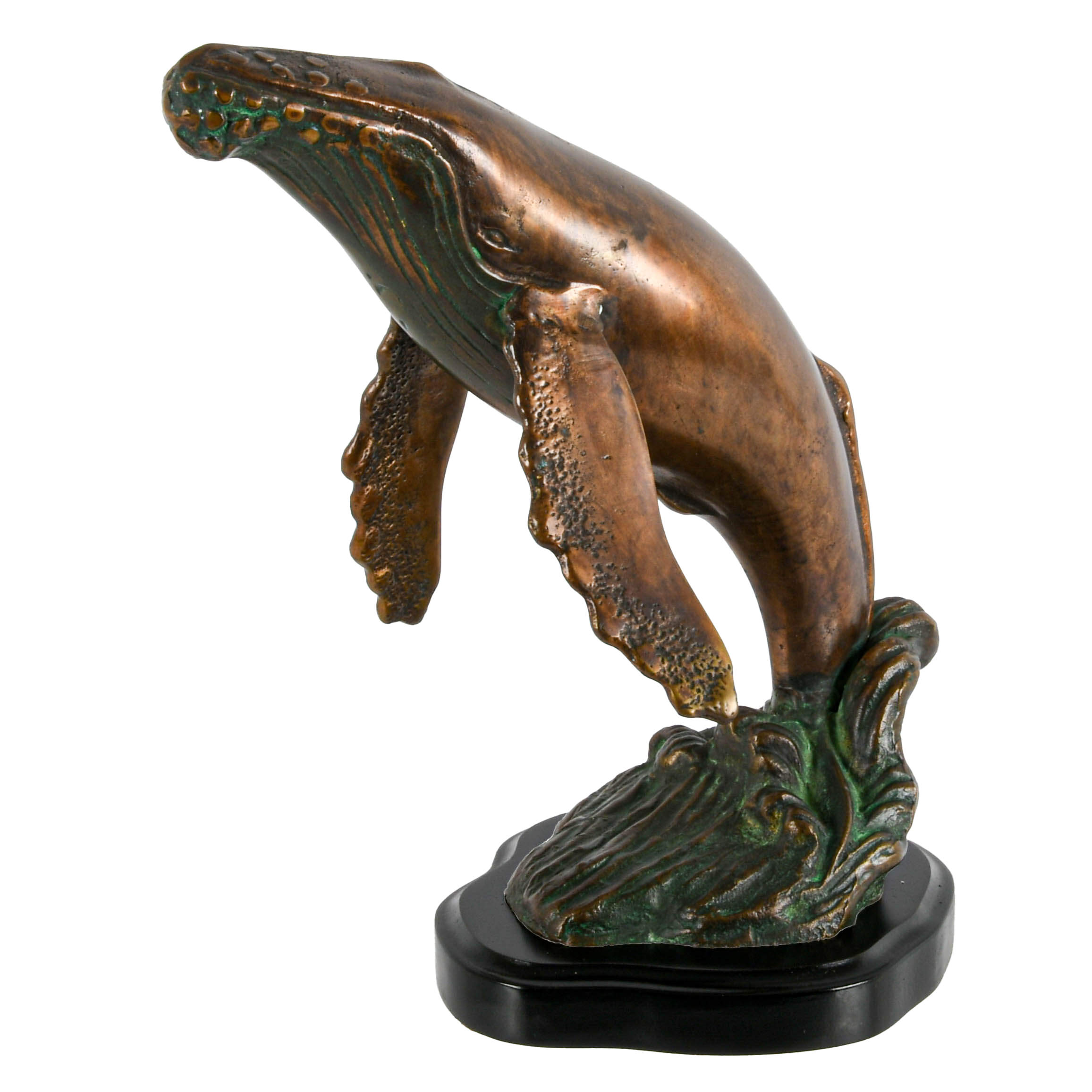 San Francisco Bay Trading Bronze Humpback Whale Statuette-3