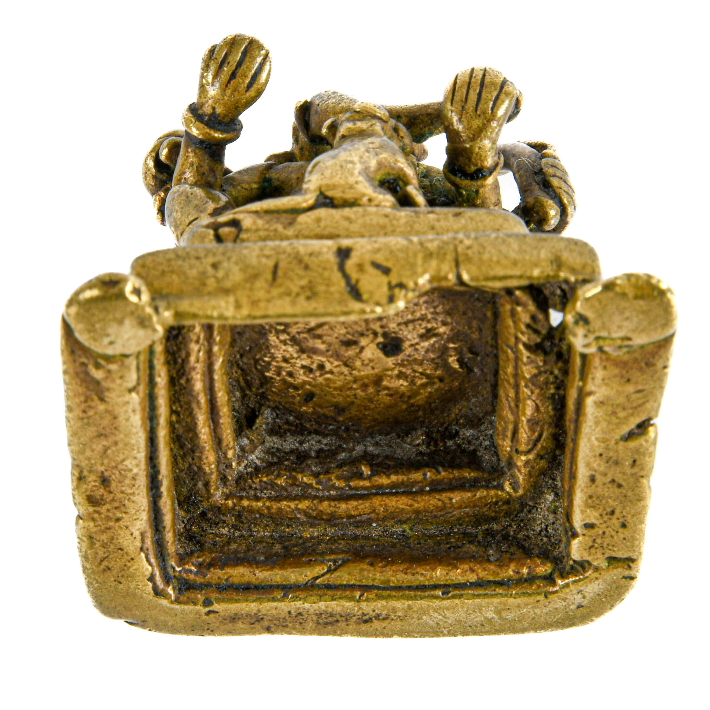 Antique Lord Ganesh Brass Pilgrimage Figure-6