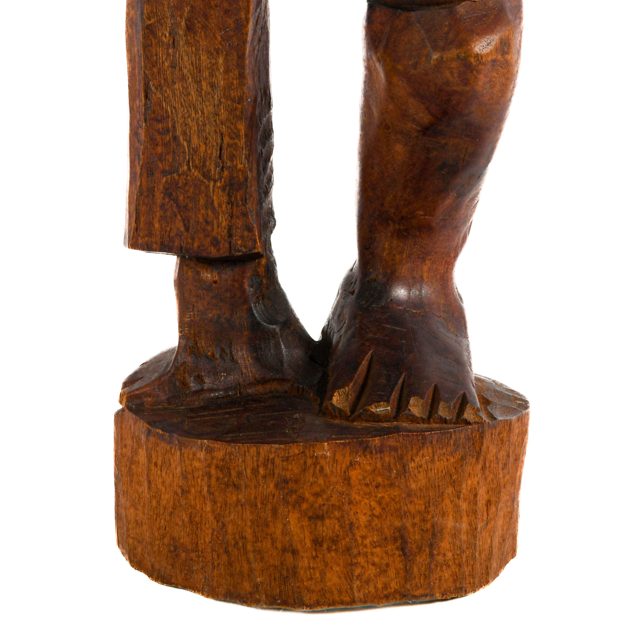 Caribbean Style Hand-Carved Wooden Statue-4