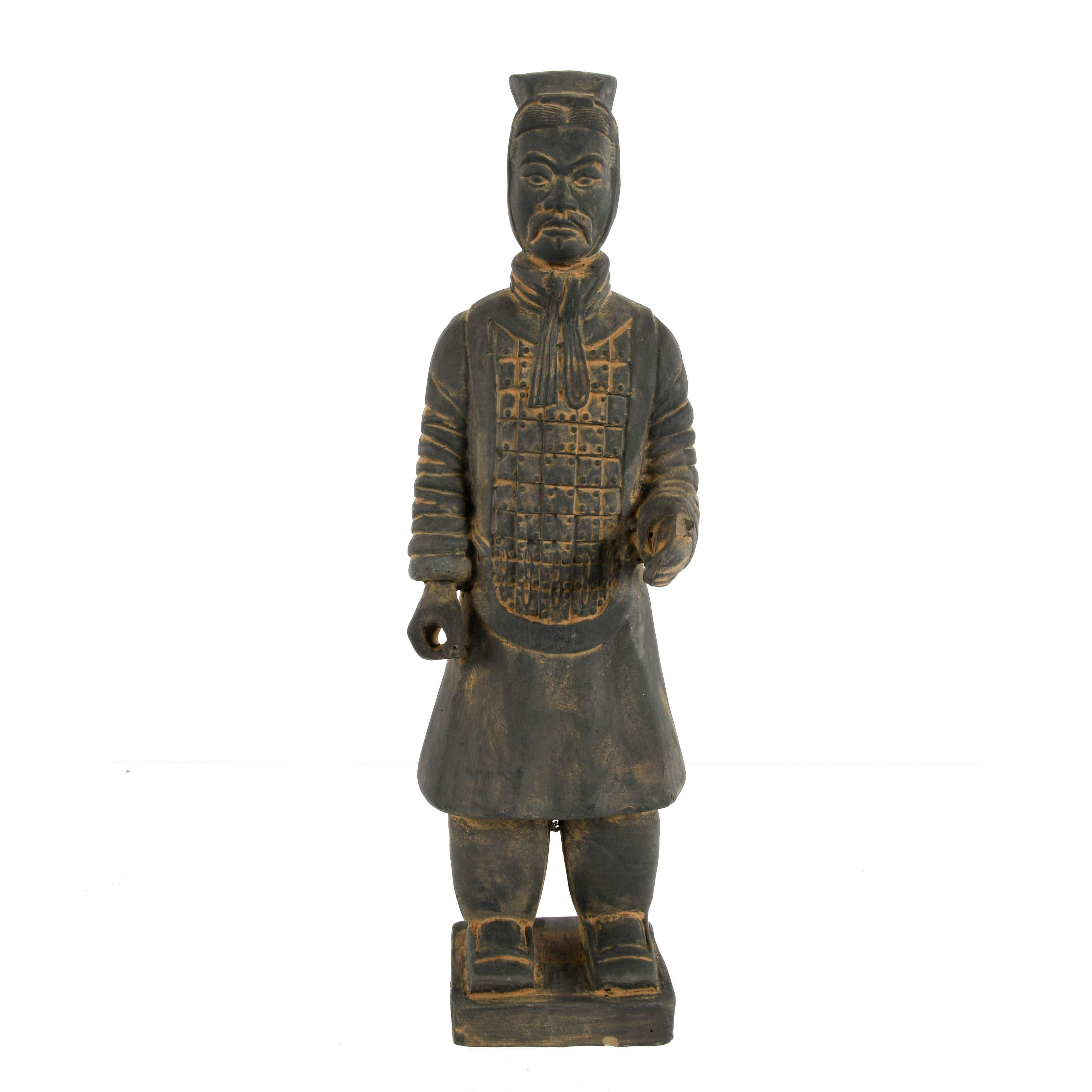 Group of Three Pottery Terracotta Warriors-7