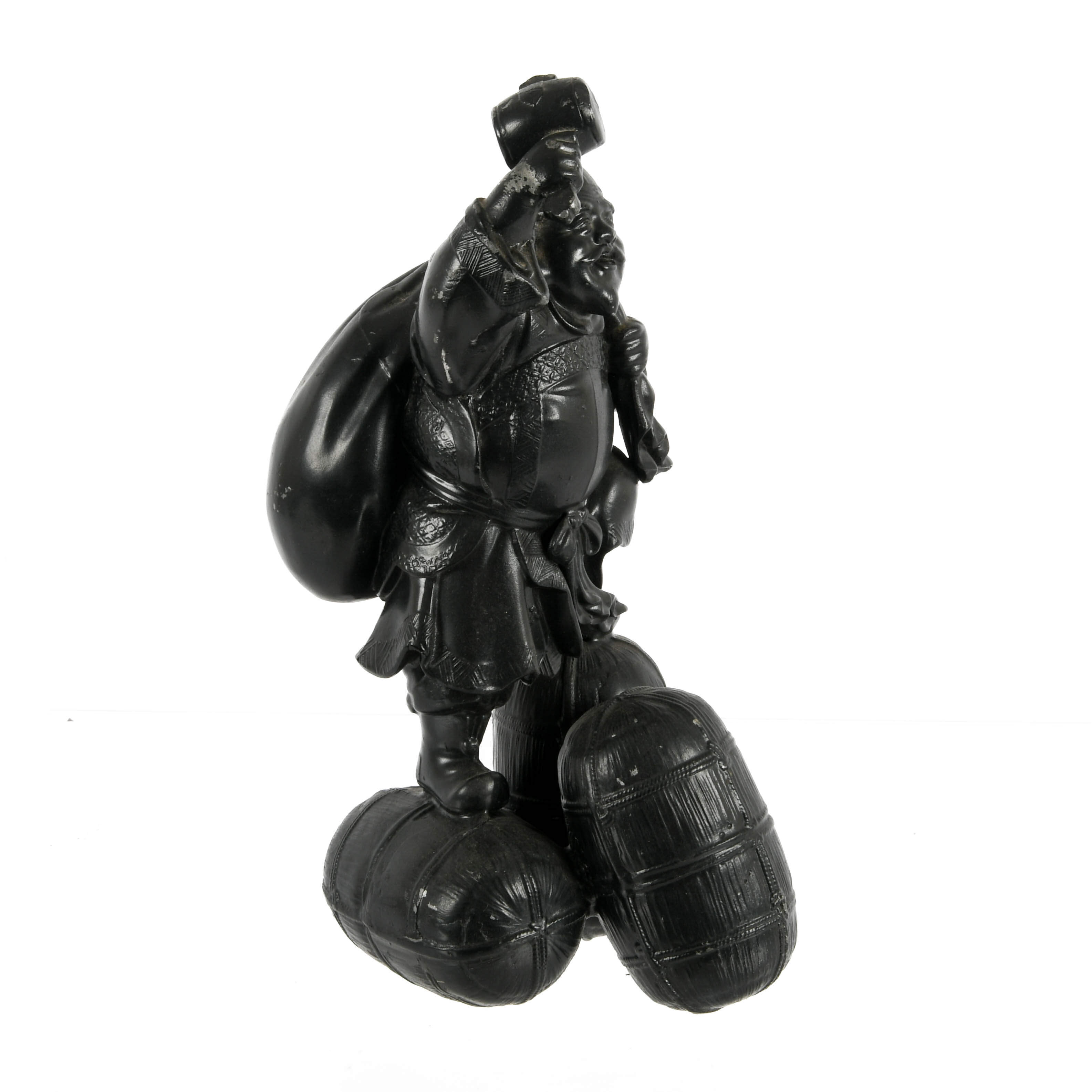 Japanese Daikokuten Metal Sculpture-6