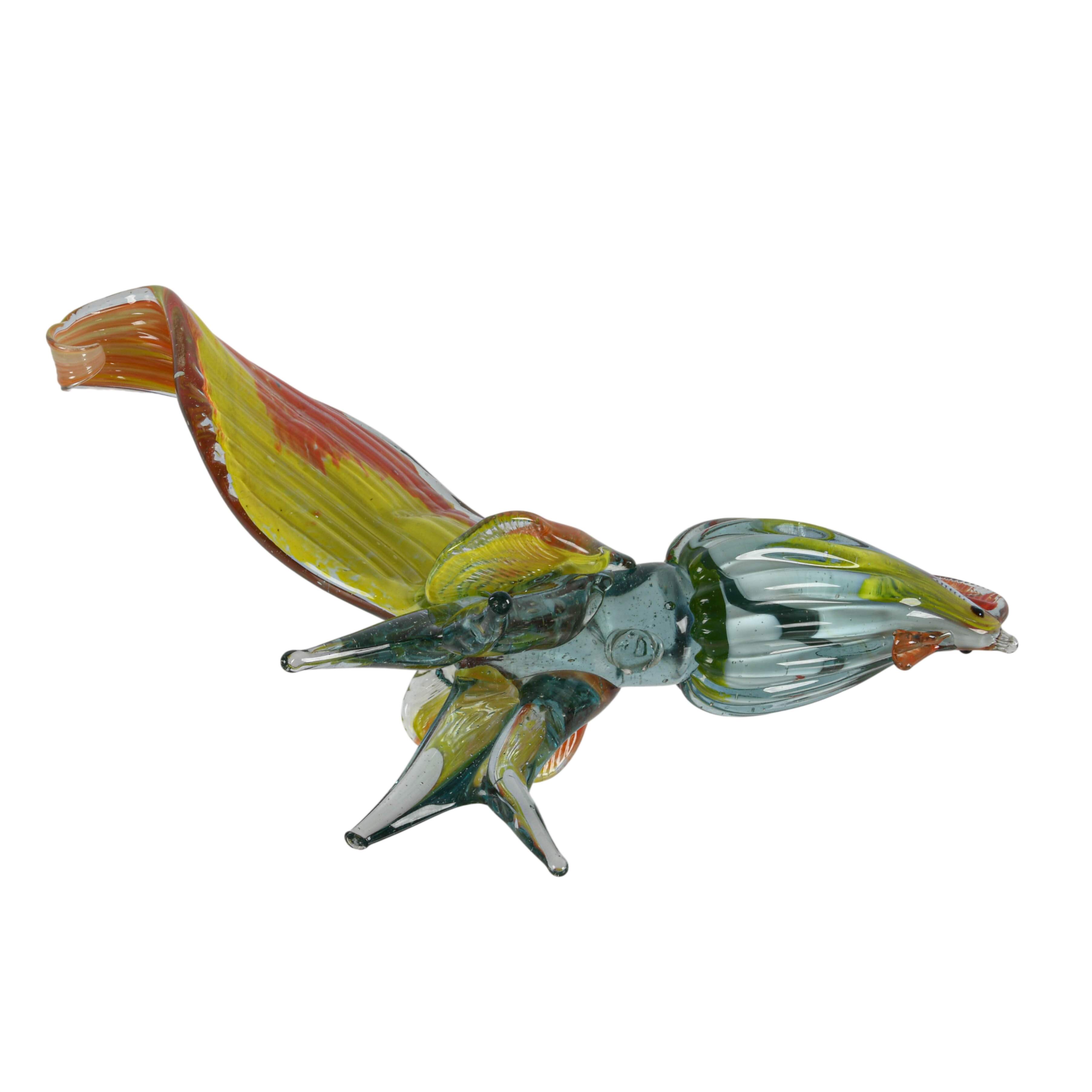 Mid-Century Hand-Blown Murano Glass Rooster-6