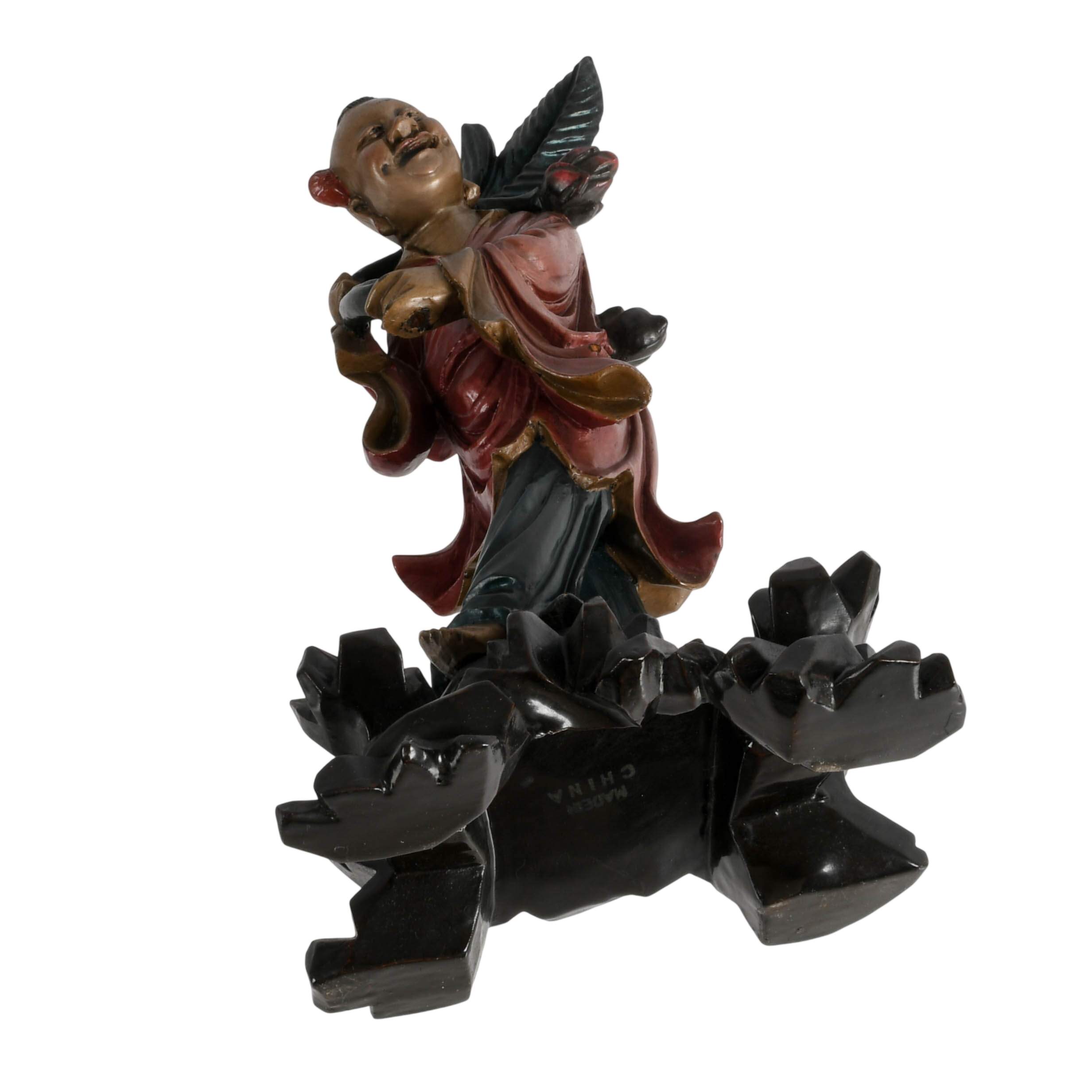 Antique Chinese Fuzhou Lacquer Wood Figure-8