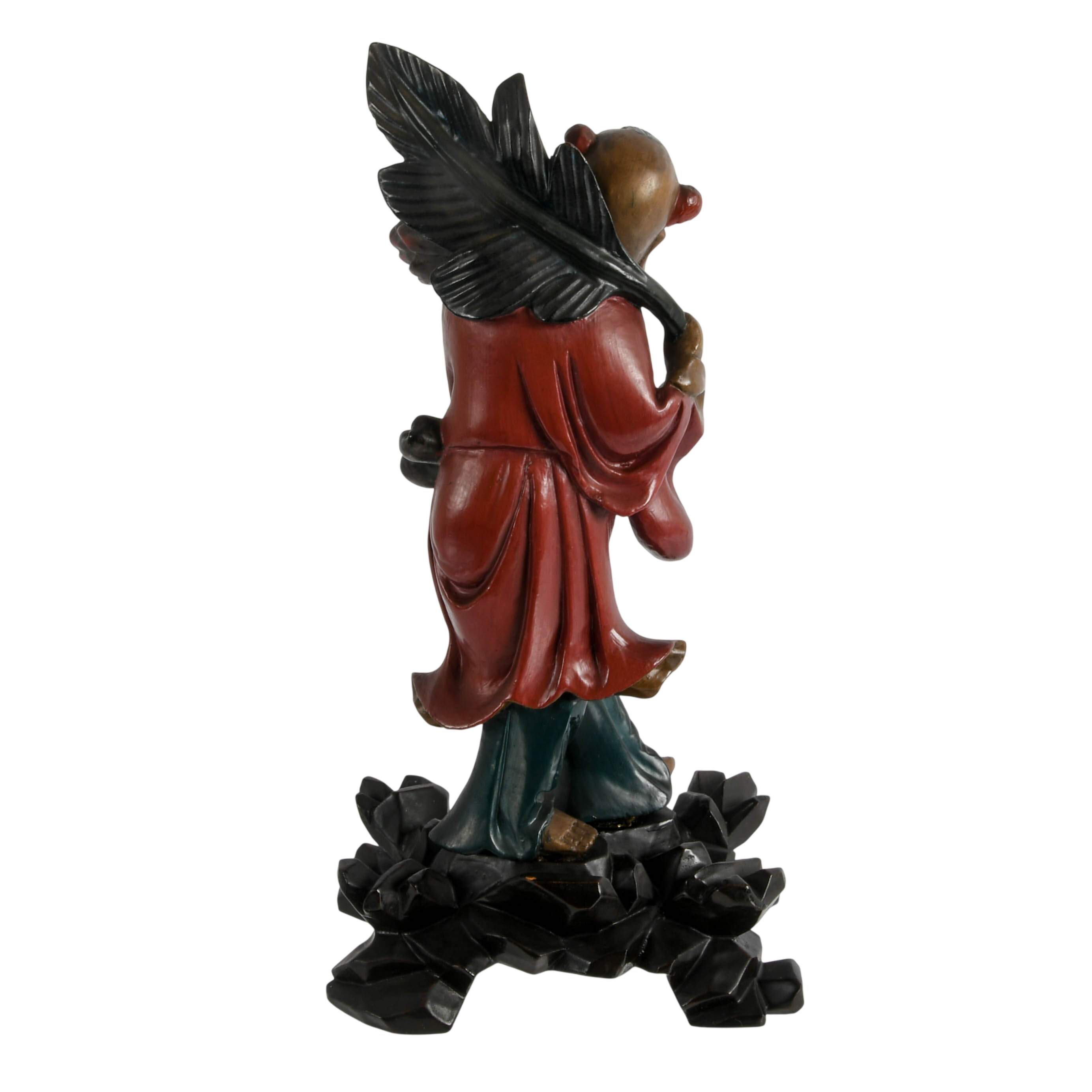 Antique Chinese Fuzhou Lacquer Wood Figure-5