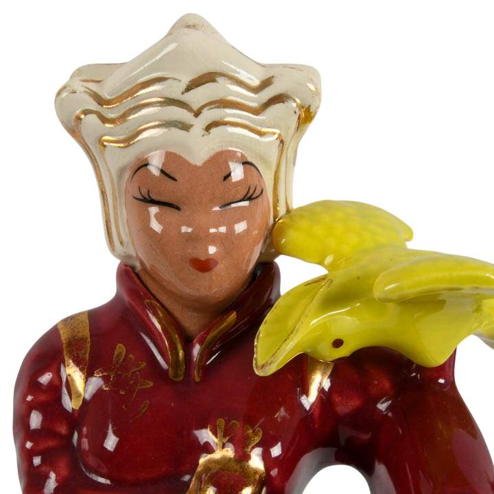 Pair of Mid-Century Miramar of California Asian Figurines-7