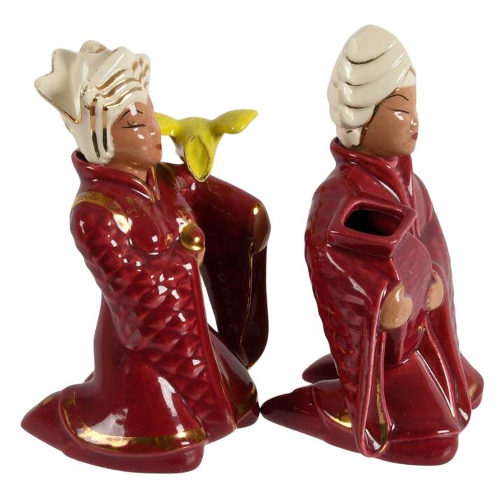 Pair of Mid-Century Miramar of California Asian Figurines-5