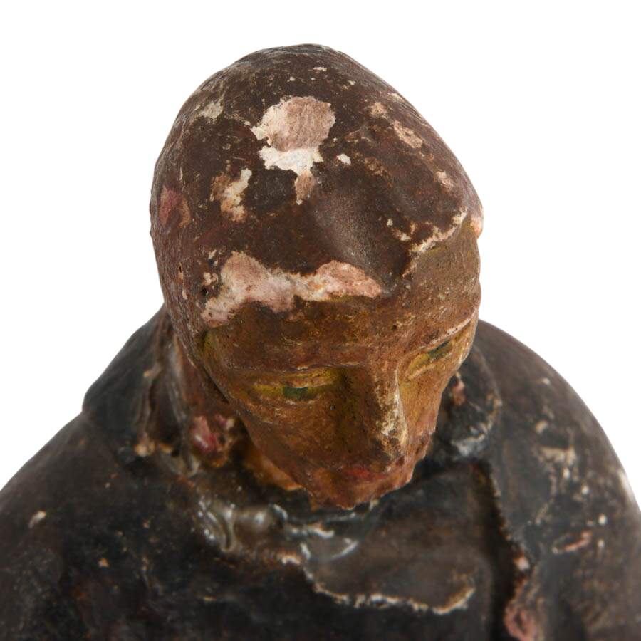 Antique Polychrome St. Francis of Assisi-9