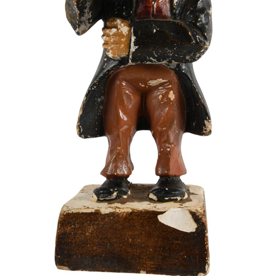 Antique Pair of Plaster Figurines-9