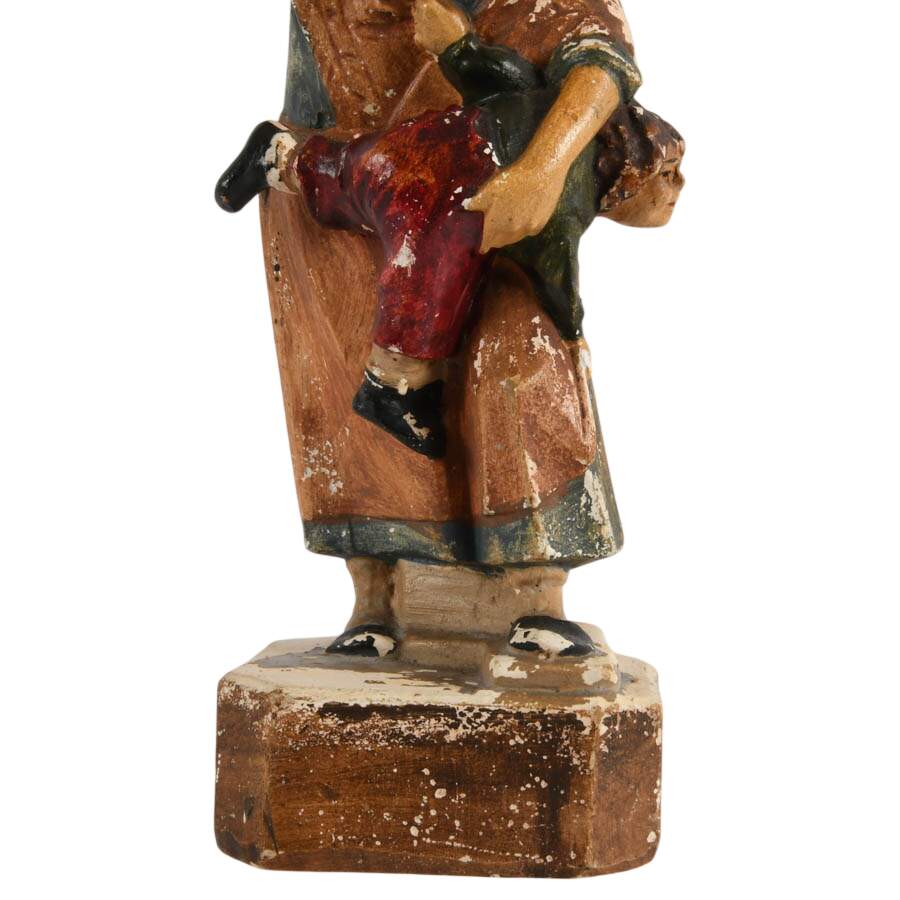 Antique Pair of Plaster Figurines-7