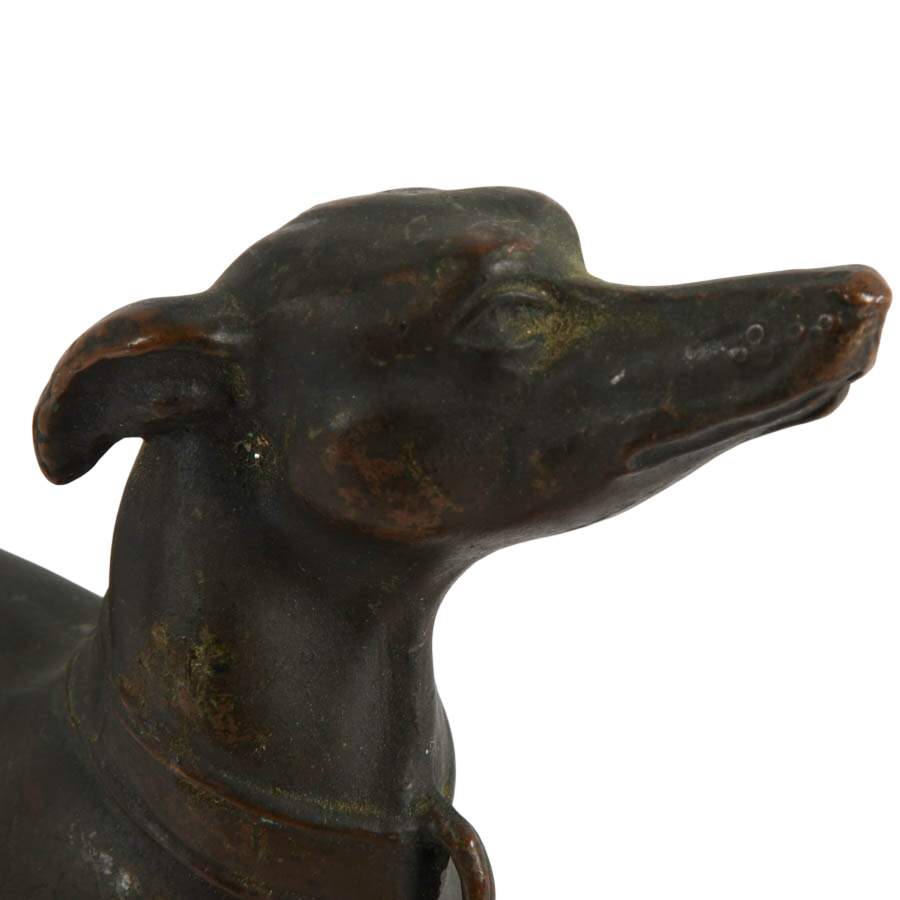 Bronze Whippet Dog Statue-5